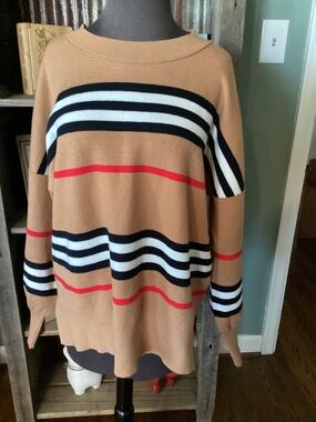 MWT ETCYY fan knit sweater ladies L